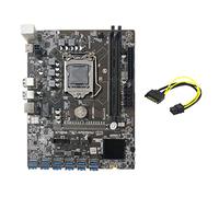 Zunedhys Carte mère de minage B250C + câble 15 broches vers 6 broches 12 PCIE vers USB 3.0 GPU Slot LGA1151 Support DDR4 DIMM RAM pour BTC