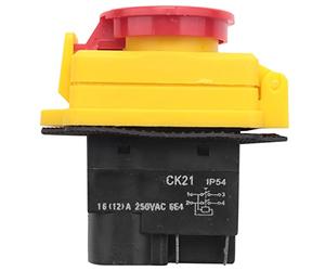 Zunedhys Interrupteur D'ArrêT de DéMarrage 250V 16A IP54 Interrupteur de DéClenchement Volt avec Bouton-Poussoir D'ArrêT D'Urgence Interrupteur Marche-ArrêT éLectromagnéTique