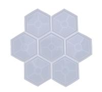 Zunedhys Lot de 8 moules hexagonaux en silicone pour sous-verres en résine époxy avec résine, béton, ciment