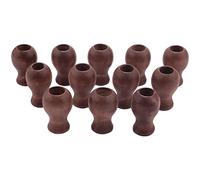 Zunedhys Paquet de 12 Boutons de Cordon en Bois pour de FenêTre en Bois Suspendus à Boule Aveugle Petits Pendentifs Gouttes ExtréMité de Traction pour Stores ou Stores Marrons