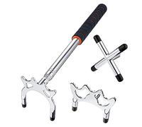 Zunedhys Pont de billard rétractable avec 3 têtes de pont amovibles en laiton pour table de billard, accessoires pour queue de billard, argenté