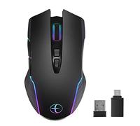 Zunedhys Souris Souris Jiggler Mouse Mover LED Rechargeable 2.4G Mause Ergonomique Mini Souris USB Optique Souris 1600