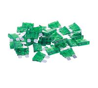Zunedhys Vehicule Voiture 30A 30Amp Corps Vert Dents Lame Fusible 30pcs