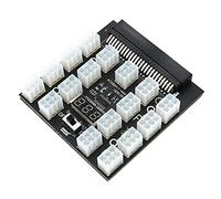 Zunedhys Version mise à niveau ATX 17 x 6 broches adaptateur convertisseur 12 V 120 amp/2400 W pour BTC minage