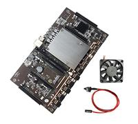 Zunedhys X79 H61 BTC Carte mère pour minage 5X PCI-E 8X avec ventilateur de refroidissement + câble de commutation LGA 2011 DDR3 Prend en charge 32G Pas 60 mm
