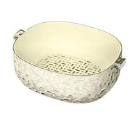 Zunetsutock Bassine de lavage - Évier double couche multifonctionnel, passoire et passoire | pour le nettoyage de la cuisine, la préparation à la maison, le pique-nique, le camping, le réfrigérateur