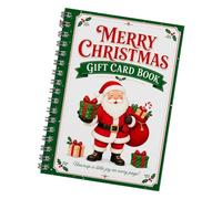 Zunetsutock Christmas Gift Card Holder Book - Holiday Keepsake Booklet | Gift Card Storage Book, Festive Greeting Keepsake | Stocking Stuffer Secret Santa Exchange Party Favor Office School Dorm