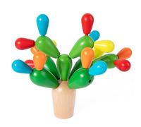 Zunetsutock Empileur en Bois - Blocs d'apprentissage Cactus Arc-en- Collection Arc-en- Activités sensorielles École Les sont très Bien adaptés | Jouet éducatif pour Nouveau-né Coo