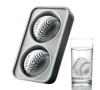 Zunetsutock Ice Ball Molds Whiskey - Flexible Silicone 3D Baseball Tray | Built In Funnel Easy Filling, Fun Shaped s Cocktails, Brandy Beverages Freezer, Use at Home Party or Bar