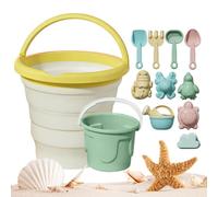 Zunetsutock Jouets de Sable pour - Ensemble Seau Pliable et Moule, de Sable coloré | Utilisation Amusante des activités de Plein air pour Les âgés de 3 Ans et Plus Cour Voyage Vacances Plage R