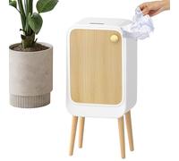 Zunetsutock Panier avec capteur intelligent avec couvercle 20 litres, électrique avec ouverture latérale et pieds hauts pour cuisine, salle de bain, salon, garage, buanderie, terrasse, chambre à
