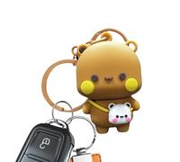 Zunetsutock Porte-clés Panda en Forme d'ours de Dessin animé - Porte-clés Mignon en Forme de Panda, 5 cm, Lisse, Mini Figurine légère, décoration à Suspendre, personnalité ludique