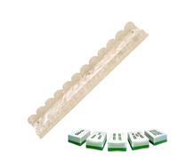 Zunetsutock Support Mahjong en verre acrylique, support magnétique antidérapant en acrylique avec bord ondulé, support Mahjong avec curseur, pour voyages, soirées de jeux, fêtes, clubs, réunions de
