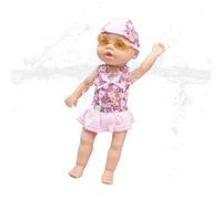 Zunetsutock Swim Baby Doll - Ma première Fille de Natation de 30 cm Jouet de Bain imperméable avec Crawl et Accident vasculaire cérébral de Papillon | de Natation enroulée Durable pour Le