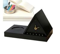 Zunetsutock Triangle Book Holder with Cup Storage Alarm Clock Light Ergonomic Tabletop Organizer for Women Friends Kids Teachers Students Writers Lovers Reading Desk Counter Bedroom Practical