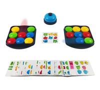 ZUNIPLEX Course de puzzle coulissante, double match, apprentissage des couleurs à partir de 2, jeu de pensée pour enfants, jouet Montessori à partir de 4 (40 cartes avec couleurs et motifs différents)