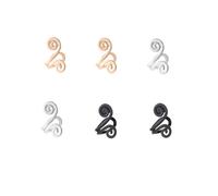 Zunis Clips D'oreille D'acupression 3 Paires Multicolore