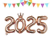 Zunishaone 2025 - Ballons en aluminium - Chiffres en aluminium - Pour décoration du Nouvel An - Pour mariages, fêtes de Noël, réunions entre amis