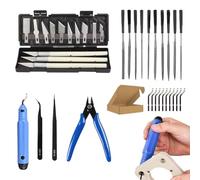 Zunishaone Accessoires pour imprimante 3D, Kit d'imprimante 3D - Lot de 38 consommables d'impression 3D professionnelle - Outils de nettoyage d'impression 3D avec pince à épiler, outil d'ébavurage,