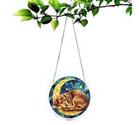 Zunishaone Attrape- de fenêtre, panneau de réflexion arc-en- rond de 20 cm - Acrylique de type puzzle - Ornements d'arbre - pour femme, grand-mère, homme, anniversaire, porte, jardin, arbre