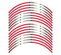 Zunishaone Autocollants réfléchissants pour Jantes | Kit de 16 Stickers de moyeu de Roue, Accessoires de Tuning Auto, Design Sportif, Haute visibilité de Nuit, Facile à Coller et