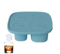 Zunishaone Bac à glaçons cylindrique, bac à glaçons pour tasse | Moule à glace innovant, moule en silicone à 4 cavités pour fête de camping en plein air, faisant un conteneur