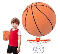 Zunishaone Basket-ball en mousse | Ballon de basket silencieux et léger | Conception douce pour éviter les dégâts, idéal pour jeux en intérieur, entraînement en douceur et amusement sans bruit