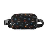 Zunishaone BASSE DE BASSE POUR FEMMES FORFAITS DE FASHION | Fanny pack en cours d'exécution multipoche imperméable - Cascia avec ceinture polyvalente à la mode pour le gymnase scolaire en plein air