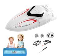 Zunishaone Bateaux Télécommande, Jouet Sous-marin Interactif, Mini Bateau Acrobatique 2.4GHz avec Lumières pour Enfants Piscine Lac Baignoire