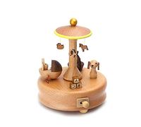 Zunishaone Boîte à musique Carousel avec train à thème Spin Différent | Boîte à musique classique pour filles, idéale comme cadeau d'anniversaire, de Noël ou comme décoration élégante