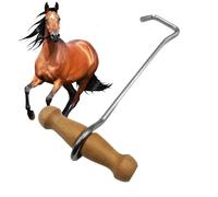 Zunishaone Boot Hooks - 10x21 cm Solid Wood Metal Cowboy Design, Non-Slip Comfortable Grip | Boot Puller Helper Ideal Men Women Walking Family Friends Outdoor Use