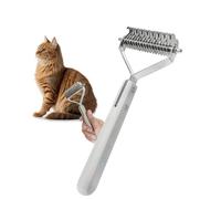 Zunishaone Brosse Râteau Pour Chiens | Racleur Démêlant | Peigne de Toilettage Double Face Démêlant pour Accessoires Animaux Poils Longs et Courts Chats et Chiens Usage Salon et Maison