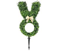Zunishaone Bunny Topiary, Bunny Topiary Outdoor | Arbre artificiel de lapin de Pâques 22 pouces | Faux buisson de buis imitation d'arbustes à feuilles persistantes pour porche
