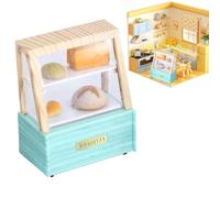 Zunishaone Cabinet de boulangerie de , meuble miniature - 1:12 Modèle de support alimentaire à l'échelle | Simulation d'aliments pour aliments de supermarché Modèle d'objets de