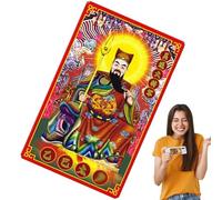 Zunishaone Carte amulette chinoise 2025,Papier amulette chinoise 2025,Papier avec amulette traditionnelle porte-bonheur | Papier Feng Shui, Soutien à la prospérité année du serpent, Cartes de