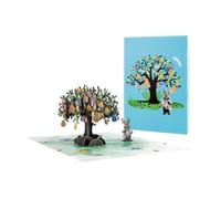 Zunishaone Carte d'anniversaire 3D, œuf de printemps 3D et lapin en papier souvenir | Carte de Pâques avec message sincère - pour famille, épouse, mari, petite amie, mère, père, enseignant, amis