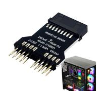 Zunishaone Carte mère d'extension 9 broches | USB 3.0 19 broches double USB 2.0 à 9 broches | Multilier de ports Plug and Play pour système de refroidissement à eau effet d'éclairage