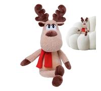 Zunishaone Cerf De Noël | en Peluche Douce De 50 Cm avec Une Écharpe Rouge | Animal en Peluche Cerf De Noël,pour L'Intérieur La Maison Le Salon Le Canapé Le Sol Les Les Amis La Famille
