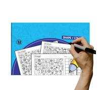 Zunishaone Cherche et Trouve Bloc d'Autocollants | Jeu De Puzzle De Dessin Éducatif Interactif pour La Petite Enfance | Cahiers D'Autocollants pour,pour L'École La Maternelle La Classe Les Voyages La
