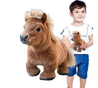 Zunishaone Cheval en - + Cuir synthétique, Interactive, Animal de Compagnie à Mouvement sonore | Parfait pour Les, Anniversaire, Noël, Salle de Jeux, Apprentissage, Cadeau