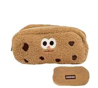 Zunishaone Cookie Organizer Bag - 21x13cm Plush Carry Case, Soft Durable Storage, Large Capacity Organizer, Pen Holder | Cute Stationery Accessories, Pencils, Markers, Notebooks, School Supplies