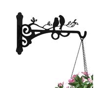 Zunishaone Crochet Mural pour Suspendues - Support en Fer Forgé Noir Durable | Accessoire Décoratif Extérieur Intérieur pour Pots Flores Garden Balcón Terraza Hogar