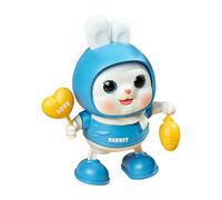 Zunishaone Dancing Bunny Toy - 20x17cm ABS Electric Animal with Music Light Motion, Crawling Training Playset | Interactive Learning Companion Supporting Daycare Birthday Holiday Nursery Home Play