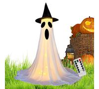 Zunishaone Décoration d'Halloween pour jardin | Fantôme lumineux décoration extérieure, grands accessoires de scène d'horreur pour jardin, pelouse, porche, cour, cimetière et maison hantée