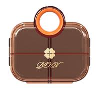 Zunishaone Étui à pilule de voyage, organisateur de pilules portable - 6 compartiments Pill Container | Stockage compact, conteneur de médicaments pour le sac à main de poche