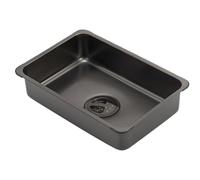 Zunishaone Évier RV, évier portable, petit évier en acier inoxydable | Laver le bol, baignoire à vaisselle polyvalente avec bouchon de drainage pour camping, pique-nique, voyage, RV, barbecue,