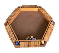 Zunishaone fermé le voyage en boîte | Plateau en bois roulant avec, boîte d'obturation pour 6 joueurs, jeu amusant et stratégique, pour la maison, le café, le camping et les divertissements de groupe