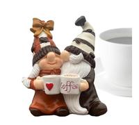 Zunishaone Figurines de Gnomes en résine - Mini Couple Nain sans Visage, Ornement | Parfait pour l'affichage de la Maison, étagère Murale de Bar à café, Cadeau de Saint-Valentin, décoration de vacan