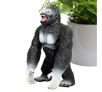 Zunishaone Figurines de gorille, figurines animales gorilles,Roaring Action Figure Gorilla - Décoration de bureau, décorations de gâteaux, modèle animal jungle sauvage pour enfants et enfants de