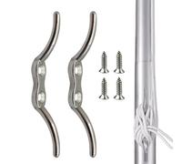 Zunishaone Flagpole Cleat Hook 2 Pieces Stainless Steel Ship Hardware